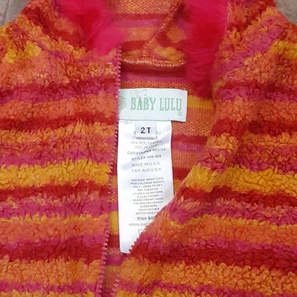 Baby Lulu size 2T zippered hooded jacket - Picture 3 of 3
